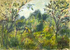 Landscapes, Group of 4 by Clara Klinghoffer, oil on canvas (unstretched), sold Apr 2024