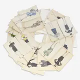 42 Illustrations for Geoffrey Beene by Jesper Nyeboe, 1986, colored pencil, ink, watercolor, pastel, and marker on cardstock, sold May 2024