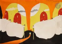 Im Wunderlande Einfacht by Eugène Gabritschevsky, 1955, Gouache, sold Feb 2022