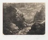 Le ruisseau des gorges, 1871 (D. Van Gelder 130, M. Preaud 102). 110 x 145 by Rodolphe Bresdin, 1873, Lithographie sur chine appliqué sur vélin, sold Mar 2017