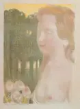 Elle était plus belle que les rêves, septième planche de l'album «Amour» édité par A. Vollard en 1911 (P. Cailler 114. U. Johnson 32). 405 x 293 by Maurice Denis, Lithographie en couleurs sur vélin mince d'une édition à, sold Mar 2017