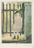 Enfant à la grille d'un jardin, 1893. 297 x 218 by Eugène Delâtre, Eau-forte et aquatinte en couleurs sur simili Japon, sold Mar 2017