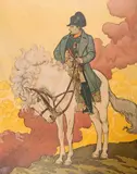 Napoléon en Égypte (V. Arwas p. 30). 560 x 460 by Eugene Grasset, Lithographie en couleurs, sold Mar 2017