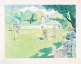Joueuses de tennis. 380 x 500 by Alexandre Lunois, Lithographie en couleurs sur Japon pelure, sold Mar 2017