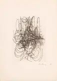 Sans titre, 1948 (Schmücking 10). 158 x 115 by Hans Hartung, Eau-forte et aquatinte sur vélin, sold Mar 2017