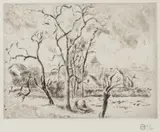 Église d'Osny, près de Pontoise (Delteil 62). 120 x 160 by Camille Pissarro, Pointe sèche et aquatinte, sold Mar 2017