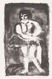L'écuyère - Fille, deux planches pour l'album Maîtres et petits Maîtres d'aujourd'hui (I. Rouault 318, 320). 333 x 205. 325 x 220 by Georges Rouault, Lithographie sur vélin, sold Mar 2017