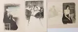 Le tombereau - Nathalie Madoré - La mère Barbe - En Jonc - Femme de chagrin (couverture pour un roman, illustrations de chansons) + Les veuves de Courrière (Cra by Théophile Steinlen, Eau-forte et pointe sèche, lithographie, sold Mar 2017