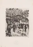 Peintre à son chevalet (?) sans doute une des illustrations pour «La Légende et la vie de Maurice Utrillo» de F. Carco, 1927. 205 x 170 by Maurice Utrillo, Lithographie sur chine, sold Mar 2017