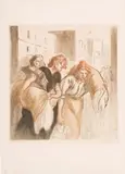 Le retour du lavoir, 1912 (Crauzat 41). 400 x 377 by Théophile Steinlen, Eau-forte et aquatinte en couleurs, sold Mar 2017