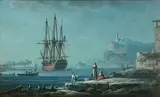 Scène de port by Alexandre Jean Noël, Gouache, sold Mar 2017