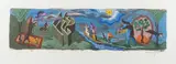 Composition dans un paysage 26,5 x 99 cm by Gérard Garouste, Lithographie en couleurs, sold Dec 2016