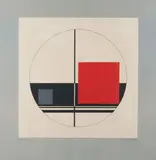 Composition 43 x 43,5 cm by Jean Gorin, 1969, Lithographie en couleurs, sold Dec 2016