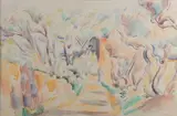Paysage aux grands arbres by André Lhote, 1931, Aquarelle, sold Dec 2016