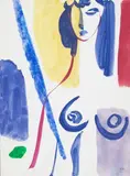 Modèle nu en buste by Jacques Nestlé, Gouache, sold Dec 2016