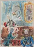 Les officiels by Kostia Terechkovitch, Aquarelle rehaussée de gouache, sold Dec 2016
