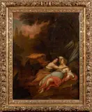 Diane et Callisto by Thomas Halleman, Toile, sold Dec 2016