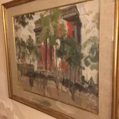 L’arc de Triomphe pavoisé by Paul Charavel, Gouache sur papier, sold Feb 2018