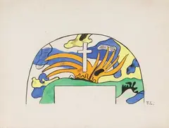 Bastogne by Fernand Léger, Aquarelle et encre, sold Jun 2017