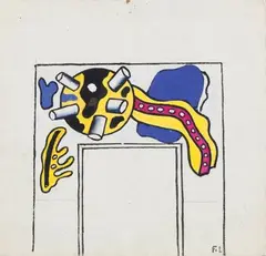 Composition au mappe-monde by Fernand Léger, Gouache et aquarelle, sold Jun 2017
