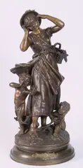 Casse-cou by Henry Étienne Dumaige, Épreuve en bronze à patine brune nuancée, sold Oct 2023