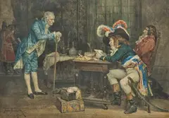 Scène d'intérieur by Étienne-Prosper Berne-Bellecour, Aquarelle, sold Nov 2021
