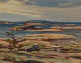 Go Home Bay, Georgian Bay by A. Y. Jackson, 1955, oil on board, sold Oct 2016