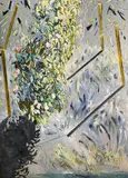Support System with Camelia Bush by Agatha Falk, 1988, oil on canvas, sold Aug 2016