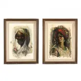 A Pair of Portraits by Cyrus Afsary, Oil on canvas, sold Apr 2021