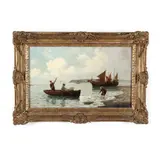 Young Boys by the Seashore by Francis E. Jamieson, Oil on canvas, sold Mar 2021