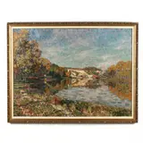 Impressionist Landscape with River by Robert Poughéon, Oil on canvas, sold Mar 2021