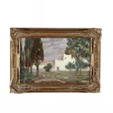 Algerian Villa with Moorish Door by Jérôme Duchemin, Oil on board, sold Mar 2021