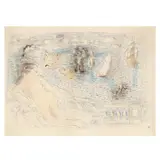 Balcon Sur la Mer (Baigneuse aux Papillon) by Raoul Dufy, Hand-colored etching, sold Mar 2021