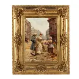 Flower Girl, Old Paris by Louis Marie De Schryver, Oil on canvas (lined), sold Mar 2021