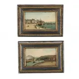 Two Diminutive Maritime Paintings by Emile Tesson, Oil on panel, sold Mar 2021