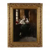 The Love Letter by Ernst Schmitz, Oil on canvas, sold Mar 2021