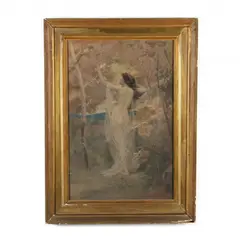 A Pre-Raphaelite Beauty by Robert Fowler, Watercolor on paper, sold Mar 2021