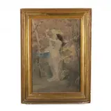 A Pre-Raphaelite Beauty by Robert Fowler, Watercolor on paper, sold Mar 2021