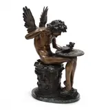 Amour Aux Colombes by Jean Antoine Injalbert, Patinated bronze, sold Mar 2021