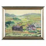 New England Landscape by Gerrit Beneker, Oil on board, sold Mar 2021