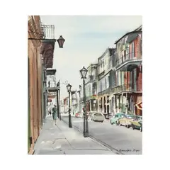 St. Peter Street, New Orleans by Ranulph Bye, Watercolor on paper, sold Mar 2021