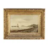 A Lifting Fog at Conanicut, Rhode Island by James Brade Sword, Oil on Russell canvas board, sold Mar 2021