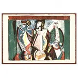 Three Figures by Walter Becker, Lithograph in colors, sold Feb 2021
