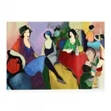 Courtside Poses by Itzchak Tarkay, Serigraph in colors, sold Feb 2021