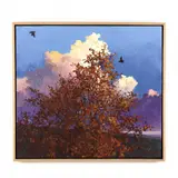 Lone Tree Before Clouds by Michael Brown, Acrylic on panel, sold Feb 2021