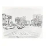 Five Points, Durham, North Carolina (1959) by Aaron Michael Moore, Reproduction print, sold Feb 2021