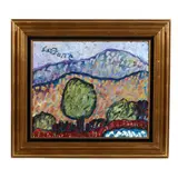 Fauvist Style Landscape by Joe LaFone, Oil on board, sold Feb 2021
