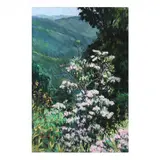 Mountain Laurel by Elsie Dinsmore Popkin, Pastel on paper with deckle edge, sold Feb 2021