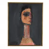 Portrait by William Mangum, Acrylic on board, sold Feb 2021