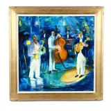 Le Cello by Conchita Conigliano, Oil on canvas, sold Feb 2021